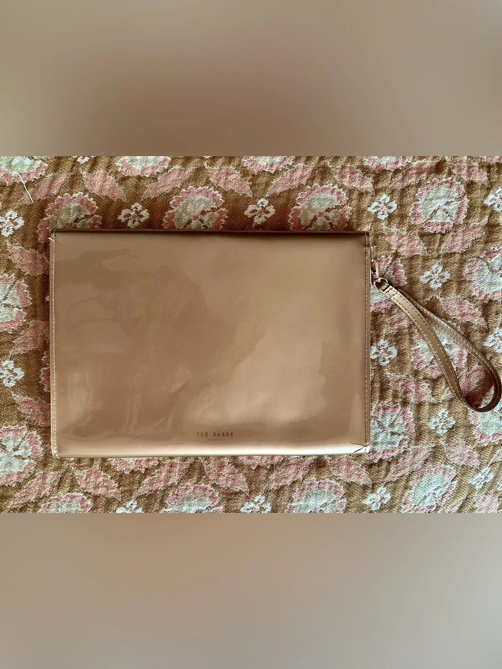 Ted Baker Tan Bow-Accent Leather Clutch